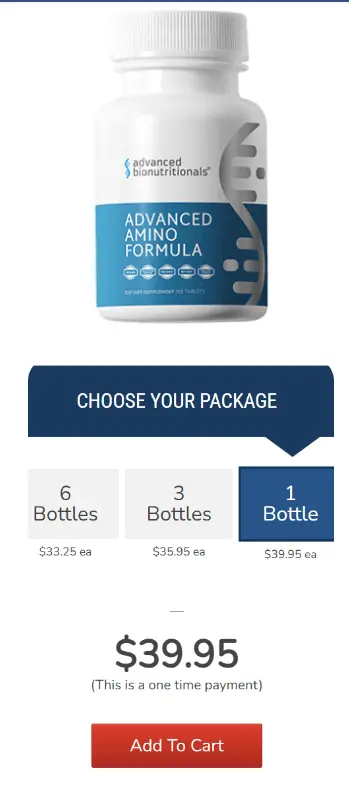 advanced amino formula 1 bottle price